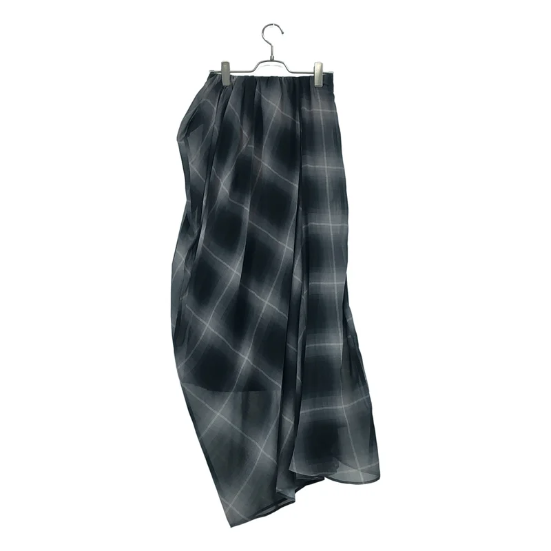 PRANK PROJECT / プランクプロジェクト | Draped Sheer Check Skirt ドレープシアーチェックスカート | 36 | レディース