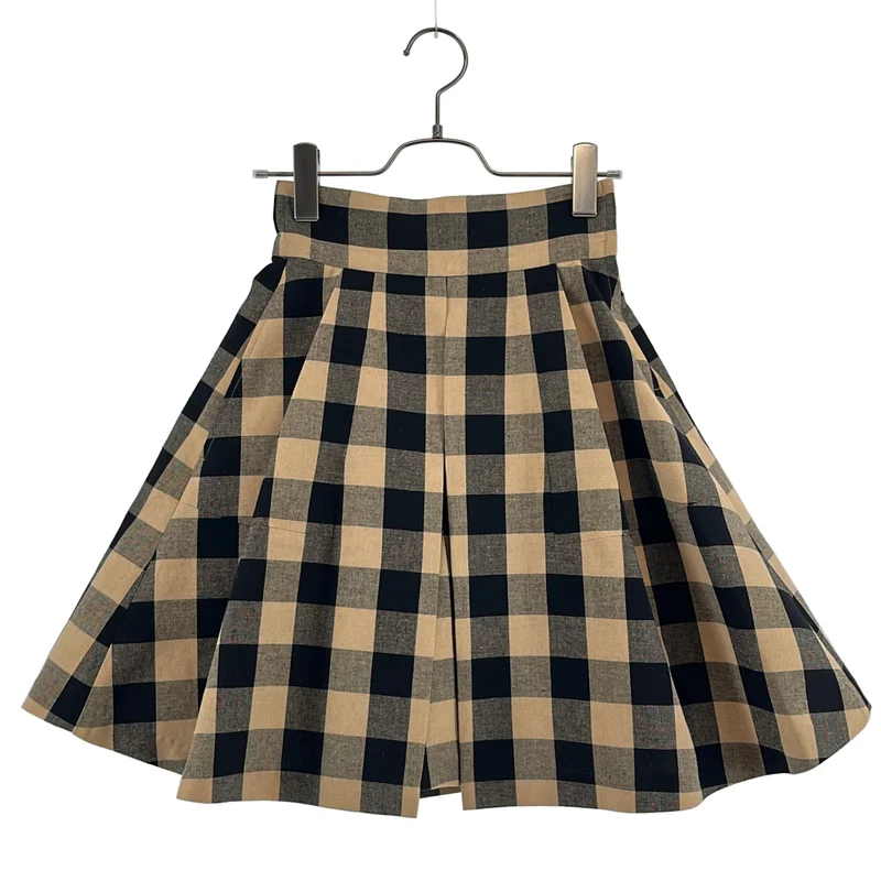 SEVEN TEN by MIHO KAWAHITO / セブンテンバイミホカワヒト | 2024SS | チェック ハイウエストフレアキュロット パンツ | XS | レディース