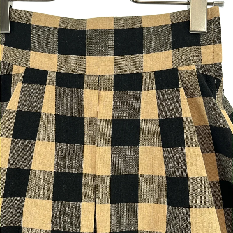 SEVEN TEN by MIHO KAWAHITO / セブンテンバイミホカワヒト | 2024SS | チェック ハイウエストフレアキュロット パンツ | XS | レディース