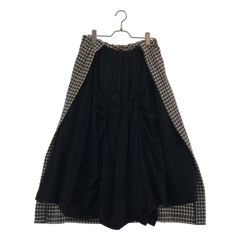 REGULATION Yohji Yamamoto / レギュレーションヨウジヤマモト | 2026AW | ウール混 チェック ドッキングスカート | 2 | レディース