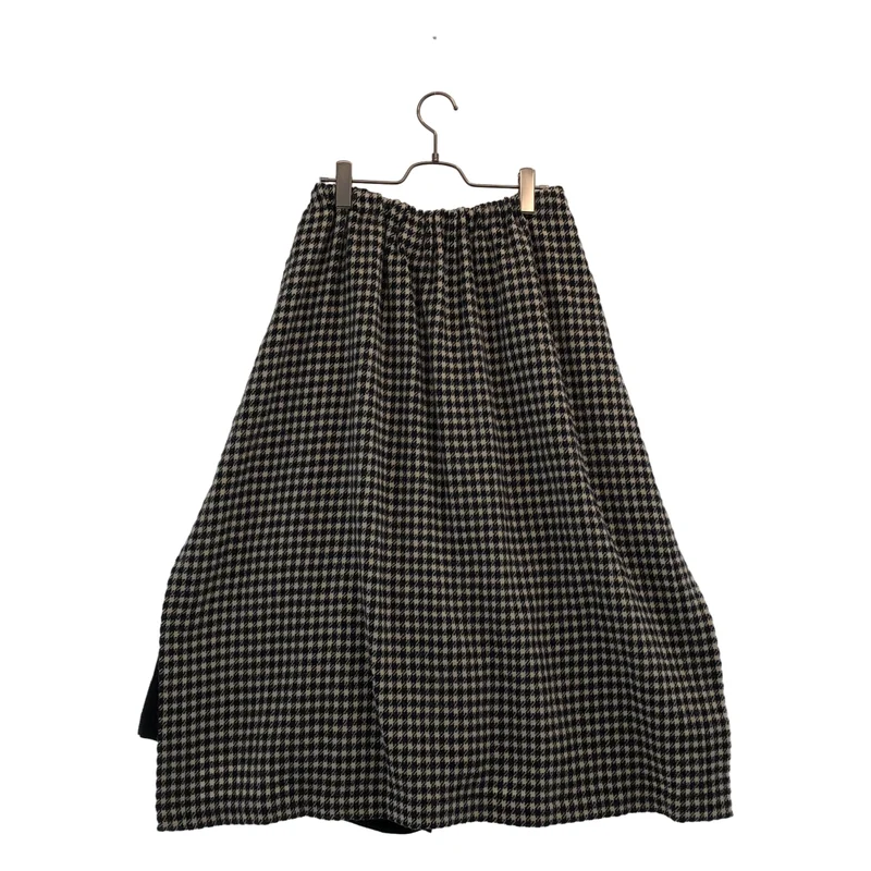 REGULATION Yohji Yamamoto / レギュレーションヨウジヤマモト | 2026AW | ウール混 チェック ドッキングスカート | 2 | レディース