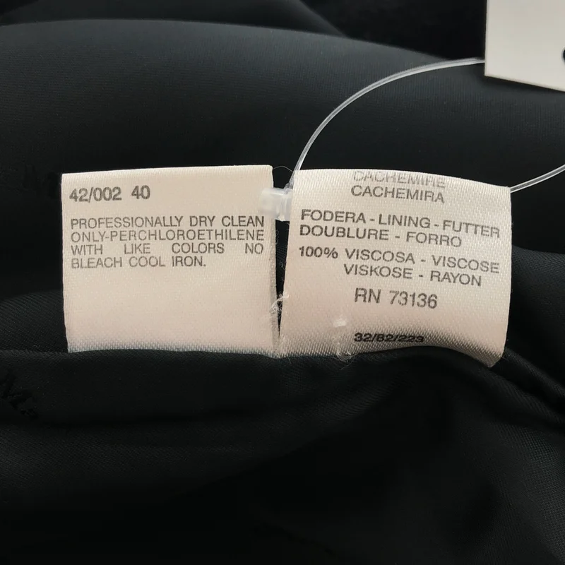 Max Mara / マックスマーラ | ウール カシミヤ 比翼 ステンカラー ロングコート | 40 | レディース