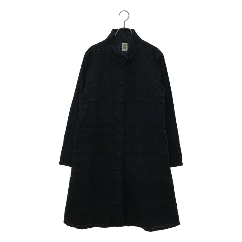 HaaT ISSEY MIYAKE / ハートイッセイミヤケ | コットン レース刺しゅう スタンドカラーコート | 3 | レディース