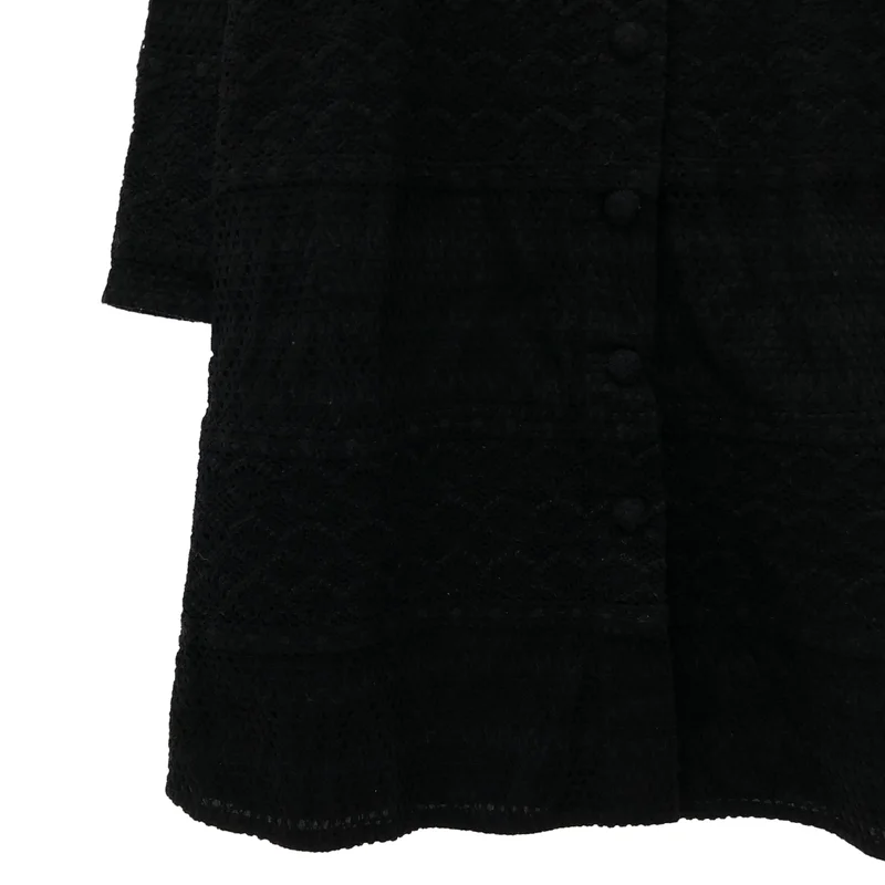 HaaT ISSEY MIYAKE / ハートイッセイミヤケ | コットン レース刺しゅう スタンドカラーコート | 3 | レディース
