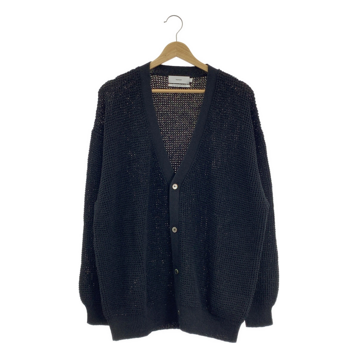Graphpaper / グラフペーパー | 2024SS | Linen SOLOTEX Knit Cardigan リネン ニットカーディガン | 1 | ブラック | レディース Graphpaper / グラフペーパー | 2024SS | Linen SOLOTEX Knit Cardigan