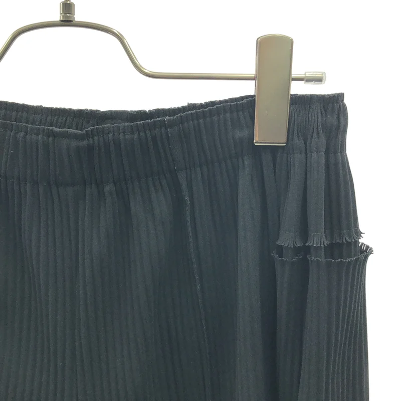 me ISSEY MIYAKE / ミーイッセイミヤケ | プリーツ カットオフポケット ワイド イージーパンツ |