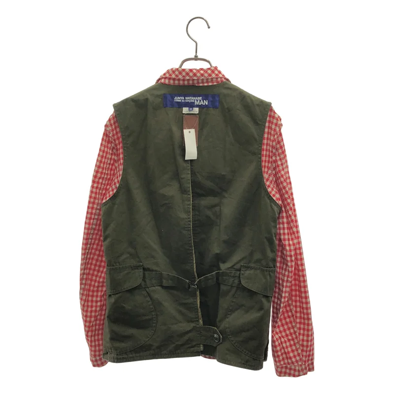 JUNYAWATANABE COMMEdesGARCONS MAN / ジュンヤワタナベマン | 2009SS | リバーシブル 総柄 ハンティングベスト ドッキング シングルジャケット | SS | メンズ