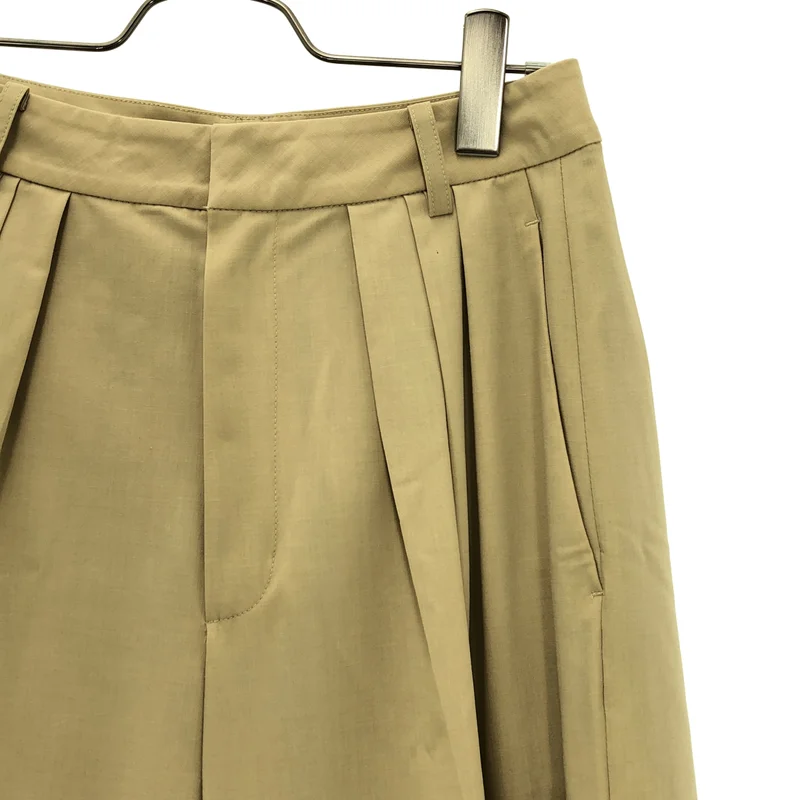 TODAYFUL / トゥデイフル | Dry Touch Tuck Trousers / ウール混 ドライタッチ タックワイドパンツ | 36 | レディース