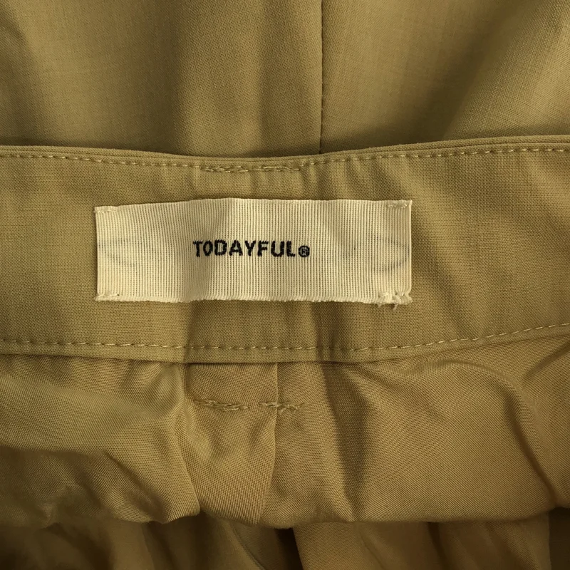 TODAYFUL / トゥデイフル | Dry Touch Tuck Trousers / ウール混 ドライタッチ タックワイドパンツ | 36 | レディース