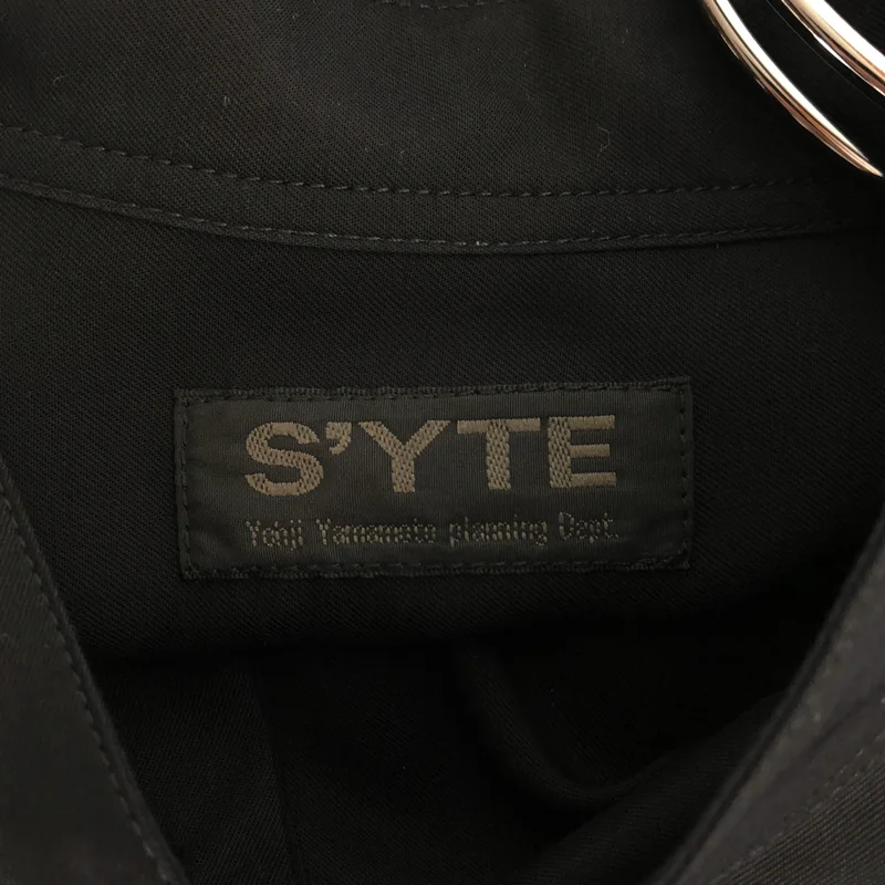 S'YTE YOHJI YAMAMOTO / サイトヨウジヤマモト | RAYON TWILL LOOSE FIT STAND COLLAR SHIRT レーヨン スタンドカラーシャツ | 3 | メンズ