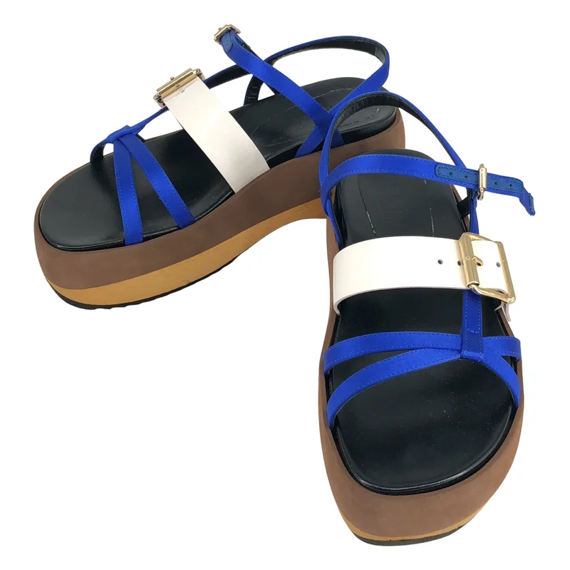 MARNI / マルニ | レザーコンビ プラットフォームサンダル | 35 | レディース