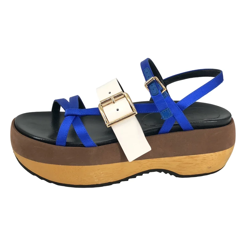 MARNI / マルニ | レザーコンビ プラットフォームサンダル | 35 | レディース