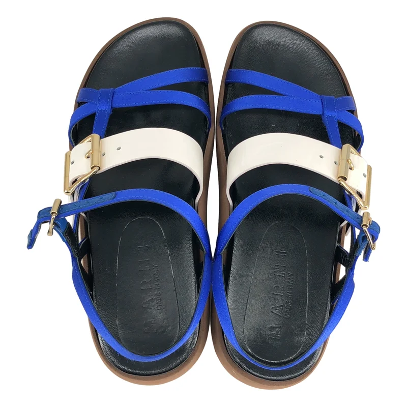 MARNI / マルニ | レザーコンビ プラットフォームサンダル | 35 | レディース