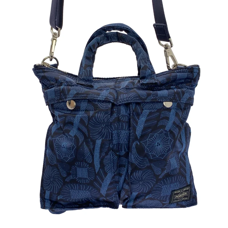 PORTER / ポーター | × NUMBER TWENTY-ONE × 鹿児島睦 2way ショルダー付き 総柄 ファイブフラワーズ ヘルメットバッグ |