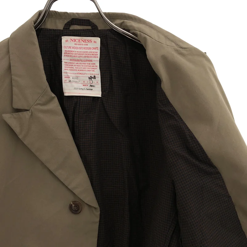 NICENESS / ナイスネス | 2026SS | MIRO コットン ローバーブレザー 5B | M | メンズ