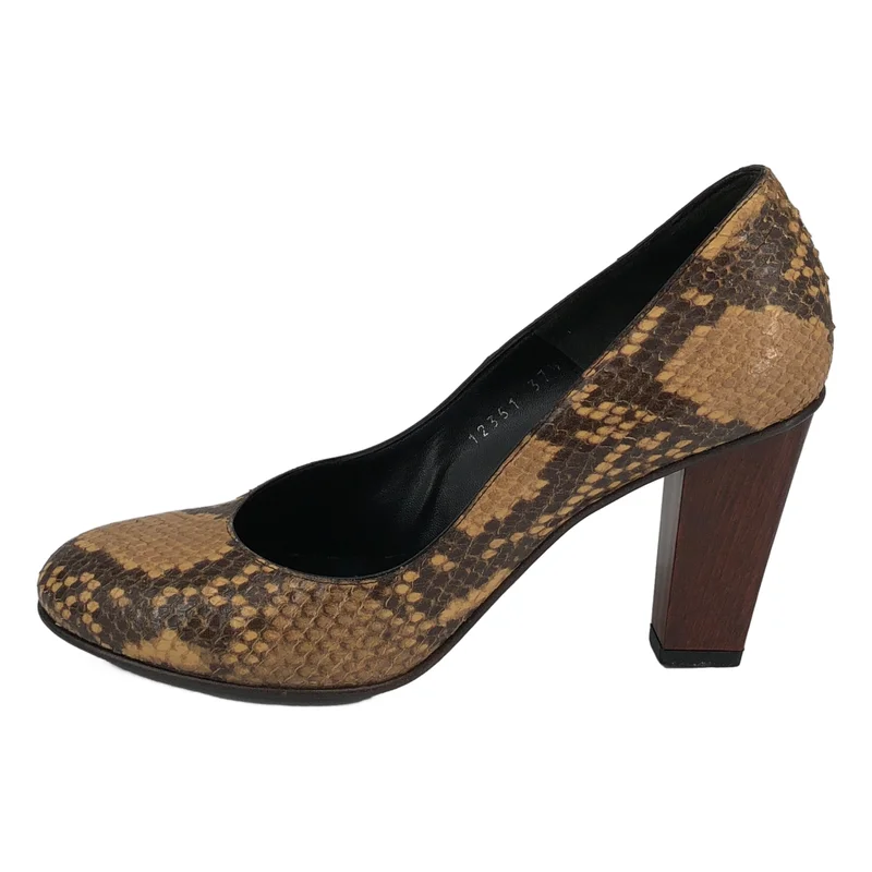 DRIES VAN NOTEN / ドリスヴァンノッテン | パイソン ヒールパンプス 12351 | 37 1/2 | レディース