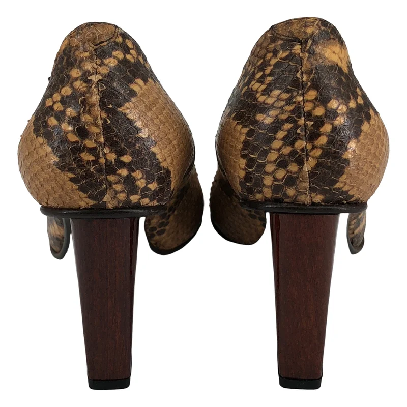 DRIES VAN NOTEN / ドリスヴァンノッテン | パイソン ヒールパンプス 12351 | 37 1/2 | レディース