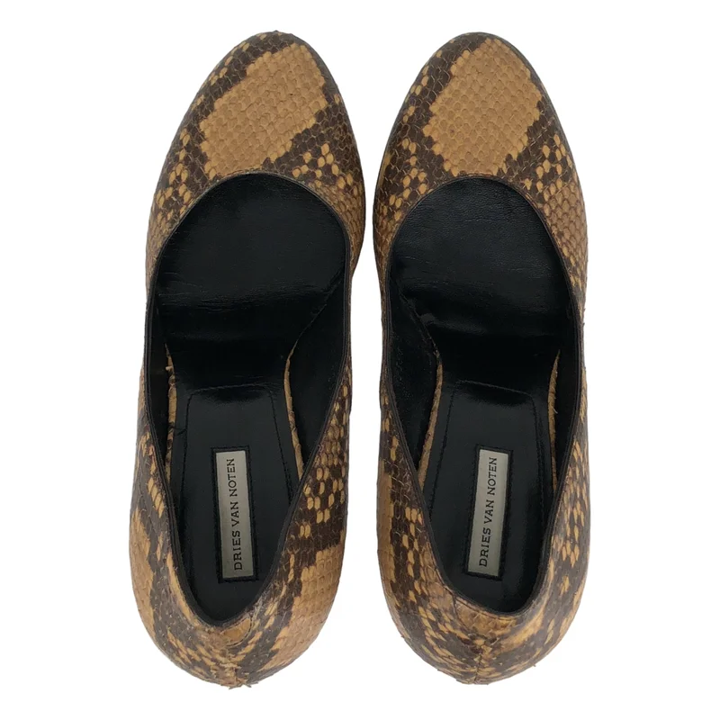 DRIES VAN NOTEN / ドリスヴァンノッテン | パイソン ヒールパンプス 12351 | 37 1/2 | レディース