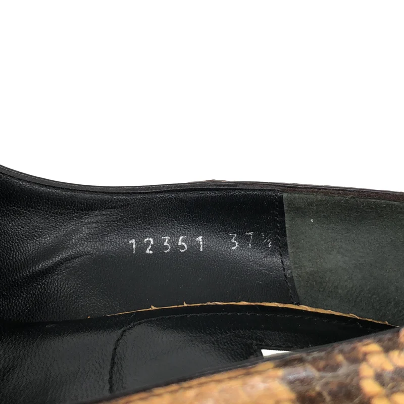 DRIES VAN NOTEN / ドリスヴァンノッテン | パイソン ヒールパンプス 12351 | 37 1/2 | レディース