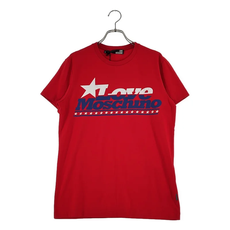 Love Moschino / ラブ・モスキーノ | コットン プリント クルーネックカットソー | S | レディース