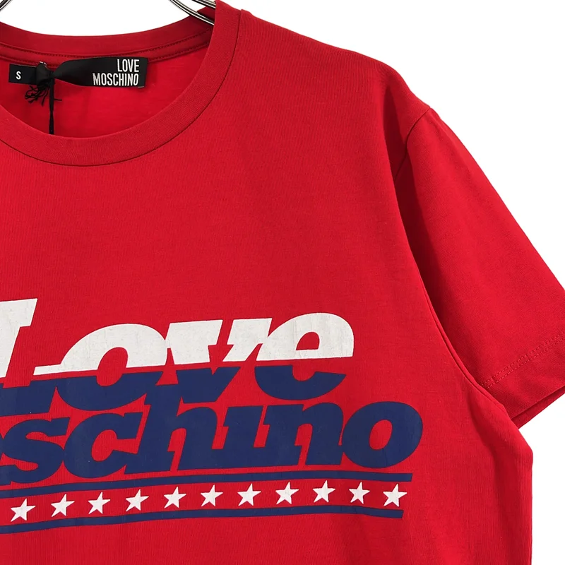 Love Moschino / ラブ・モスキーノ | コットン プリント クルーネックカットソー | S | レディース