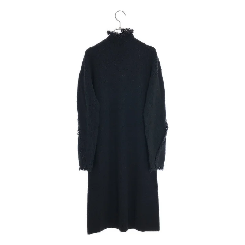 YOHJI YAMAMOTO +NOIR / ヨウジヤマモトプリュスノアール | 2017AW | フリンジ タートルネック ワンピース | 2 | レディース