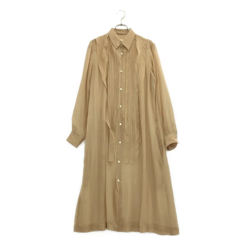 COMME des GARCONS / コムデギャルソン | シアー フリル装飾 シャツ ワンピース | S | レディース