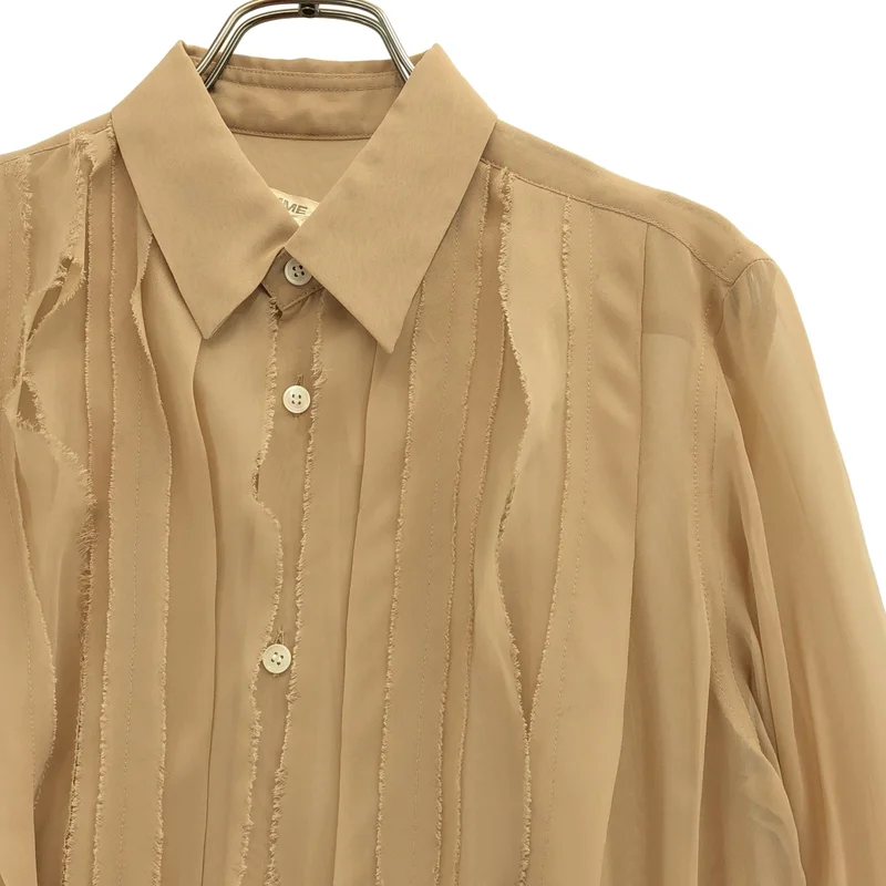 COMME des GARCONS / コムデギャルソン | シアー フリル装飾 シャツ ワンピース | S | レディース