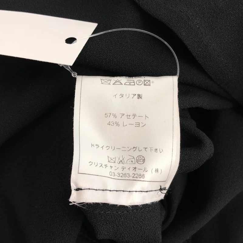 Christian Dior / クリスチャンディオール | シャーリング ノースリーブ ワンピース | 38 | レディース