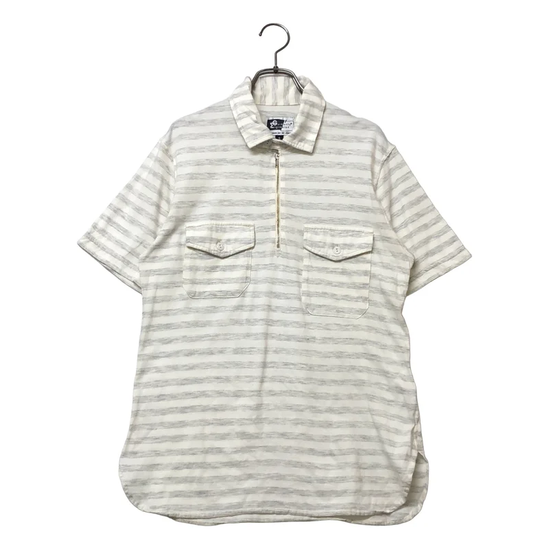 Engineered Garments / エンジニアドガーメンツ | ハーフジップ ボーダー ポロ カットソー | S | メンズ