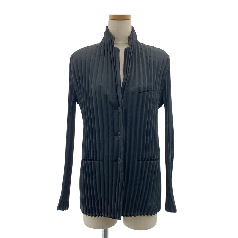 ISSEY MIYAKE / イッセイミヤケ | プリーツ シングルブレスト ジャケット | 2 | レディース