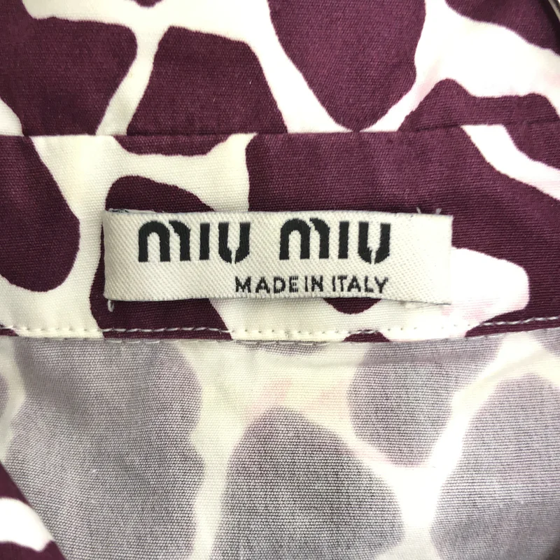 miu miu / ミュウミュウ | レオパード フリル ブラウス | 38 | レディース
