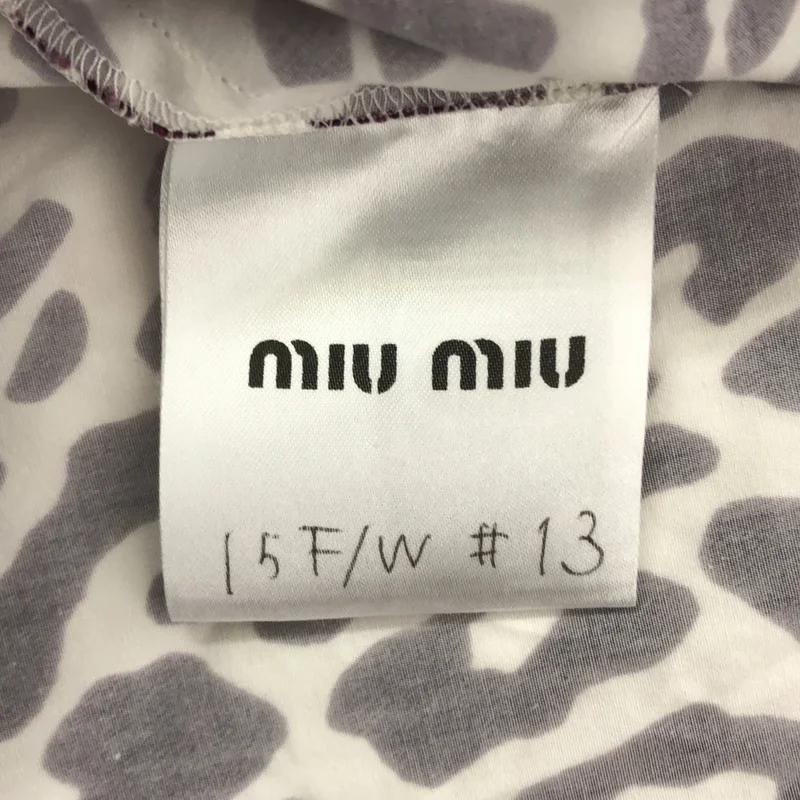 miu miu / ミュウミュウ | レオパード フリル ブラウス | 38 | レディース