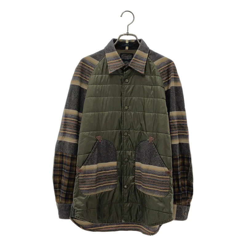 eye JUNYA WATANABE COMME des GARCONS MAN / アイジュンヤワタナベ マン | 2018AW | × PENDLETON / ウール ナイロン切り替え パデッドシャツジャケット | S | メンズ