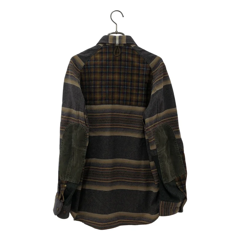 eye JUNYA WATANABE COMME des GARCONS MAN / アイジュンヤワタナベ マン | 2018AW | × PENDLETON / ウール ナイロン切り替え パデッドシャツジャケット | S | メンズ