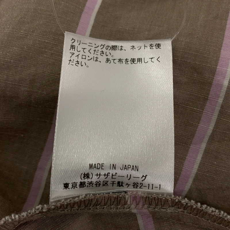 ebure / エブール | コットンリネンストライプノースリーブワンピース | 38 | レディース