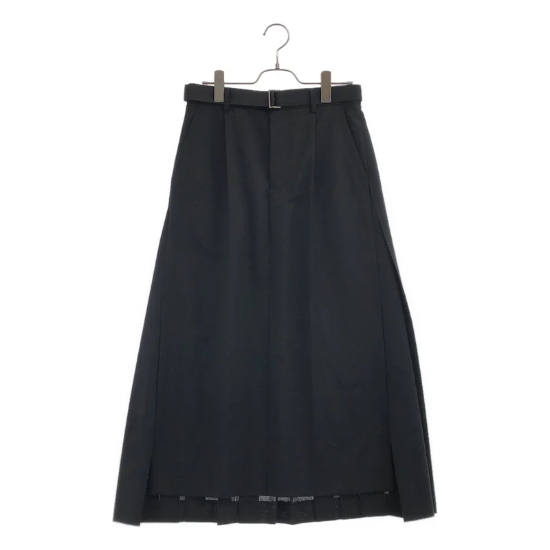 sacai / サカイ | Suiting Skirt プリーツ ロングスカート | 1 | レディース