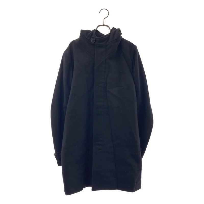 Dior homme / ディオールオム | 2010AW | ウール フライフロント ロゴジップ コート フーディ / 総裏地 | 46 | メンズ