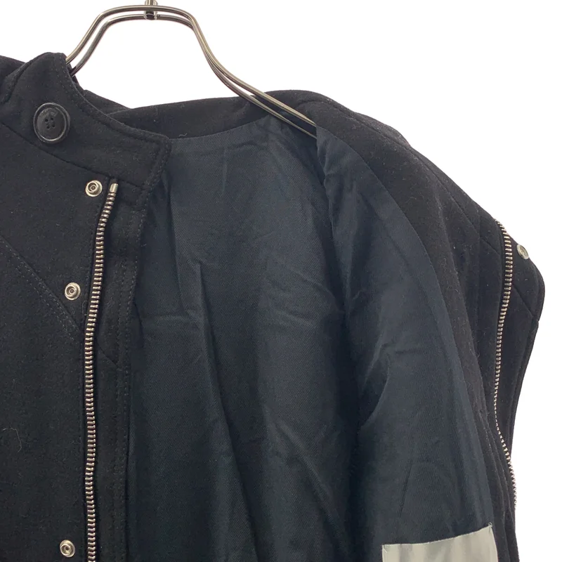 Dior homme / ディオールオム | 2010AW | ウール フライフロント ロゴジップ コート フーディ / 総裏地 | 46 | メンズ