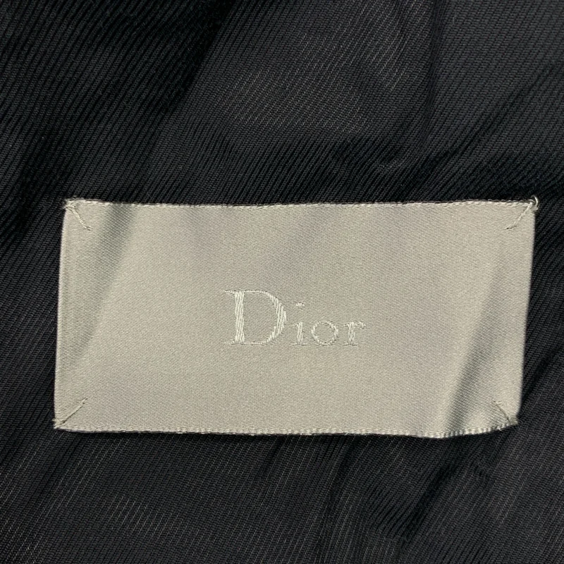 Dior homme / ディオールオム | 2010AW | ウール フライフロント ロゴジップ コート フーディ / 総裏地 | 46 | メンズ