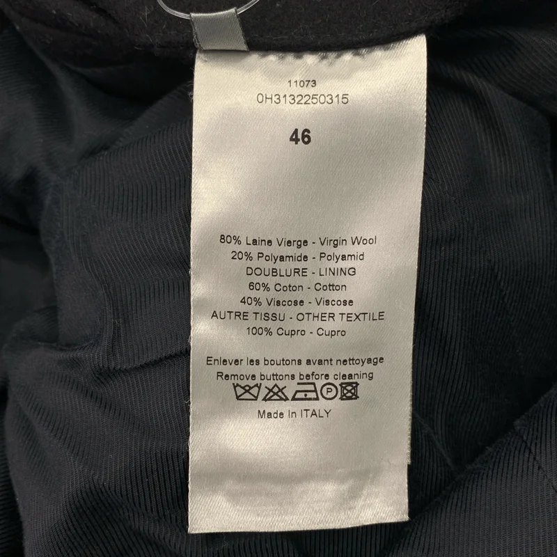 Dior homme / ディオールオム | 2010AW | ウール フライフロント ロゴジップ コート フーディ / 総裏地 | 46 | メンズ