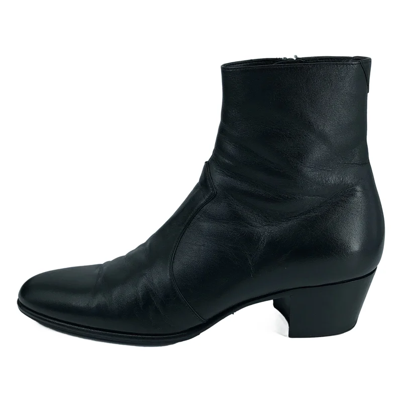 SAINT LAURENT PARIS / サンローランパリ | JOEY ジョーイ レザー サイドジップブーツ | 41 | メンズ