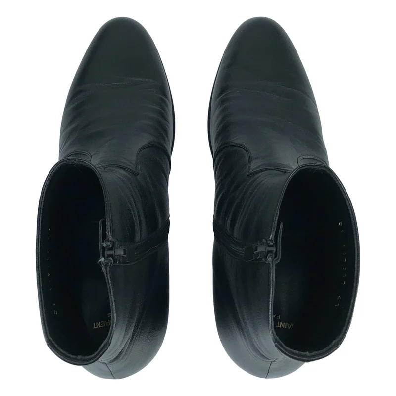 SAINT LAURENT PARIS / サンローランパリ | JOEY ジョーイ レザー サイドジップブーツ | 41 | メンズ