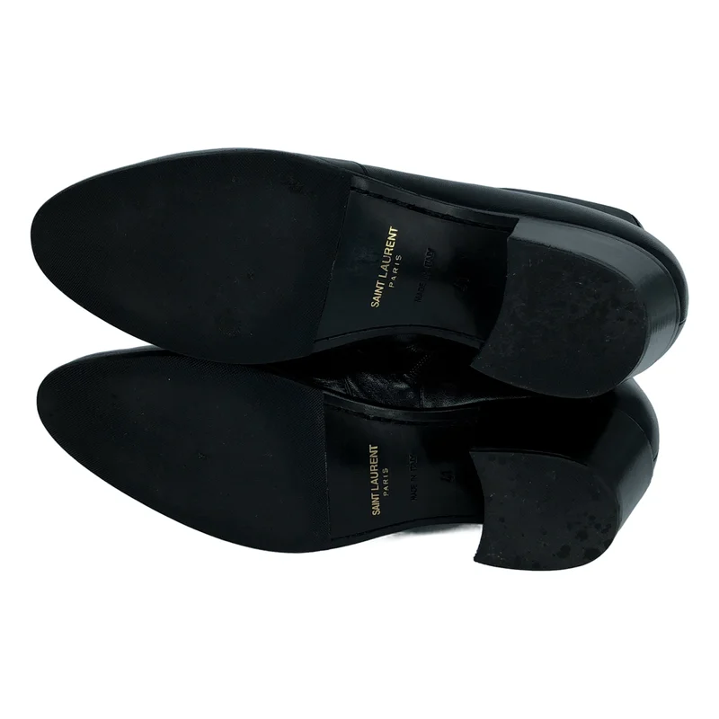 SAINT LAURENT PARIS / サンローランパリ | JOEY ジョーイ レザー サイドジップブーツ | 41 | メンズ