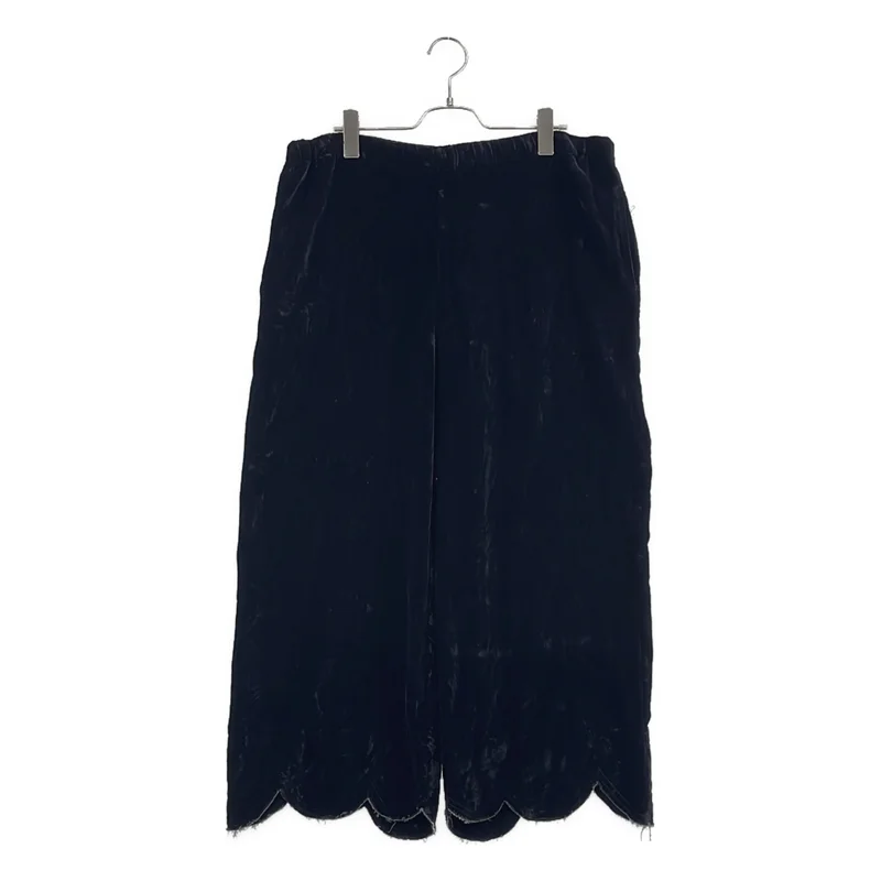 COMME des GARCONS COMME des GARCONS / コムコム | カットオフ スカラップ ベロア ワイド イージーパンツ | S | レディース