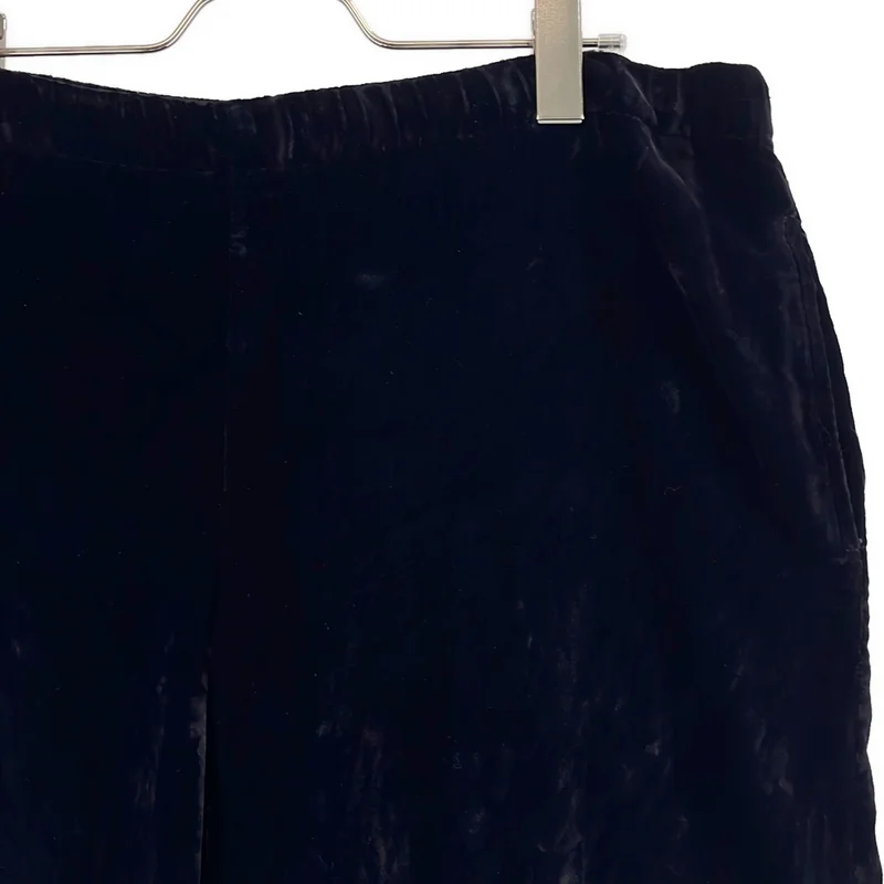 COMME des GARCONS COMME des GARCONS / コムコム | カットオフ スカラップ ベロア ワイド イージーパンツ | S | レディース