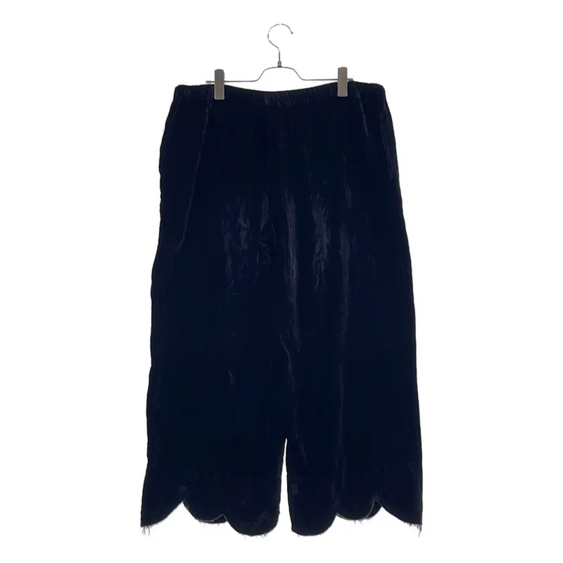COMME des GARCONS COMME des GARCONS / コムコム | カットオフ スカラップ ベロア ワイド イージーパンツ | S | レディース