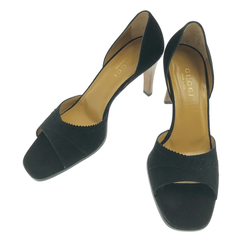 GUCCI / グッチ | スエードレザー ヒールサンダル | 38C | レディース