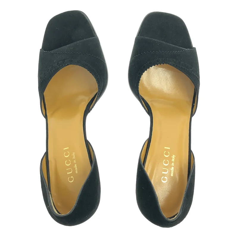GUCCI / グッチ | スエードレザー ヒールサンダル | 38C | レディース