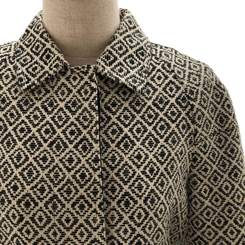 Burberry / バーバリー | PRORSUM / 幾何学模様 ロゴボタン ベルテッド シングルコート / 総裏地 | 36 | レディース